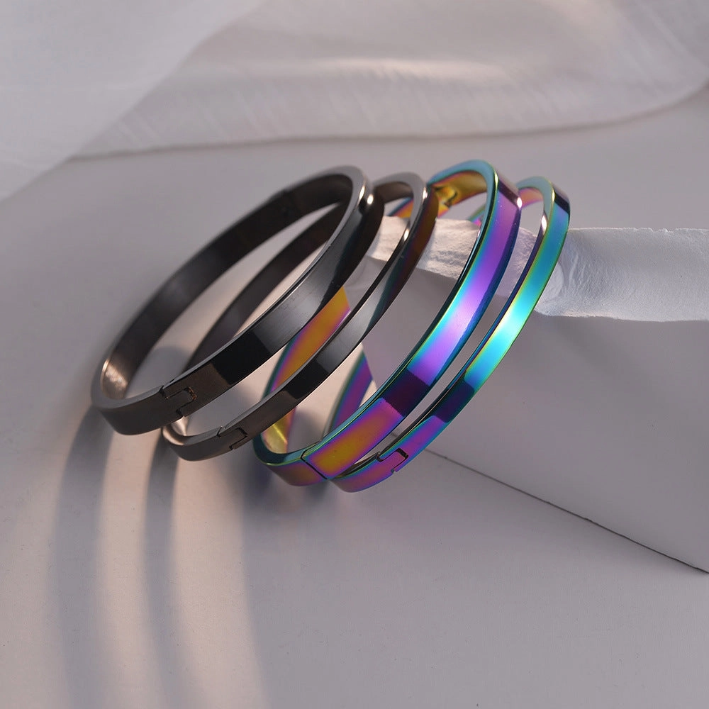 Wholesale Stainless Steel Smooth Buckle Bracelet