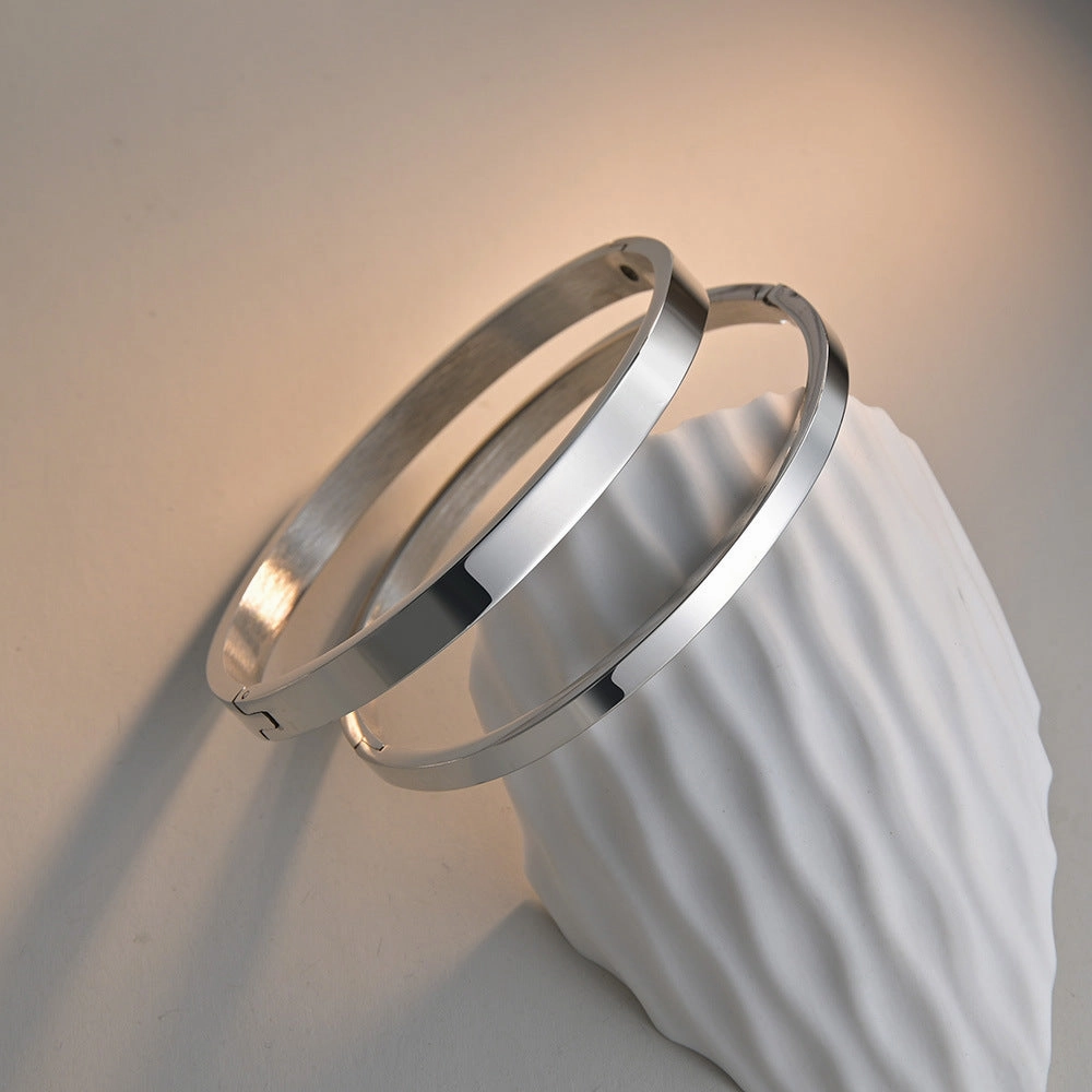 Wholesale Stainless Steel Smooth Buckle Bracelet