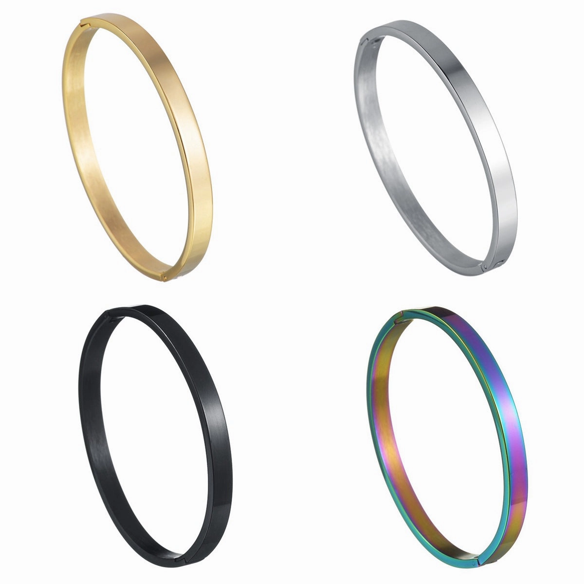 Wholesale Stainless Steel Smooth Buckle Bracelet