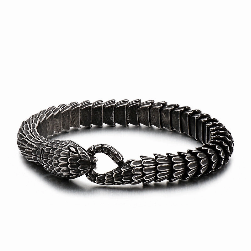 Wholesale Stainless Steel Snake Mens Titanium Steel Bracelet