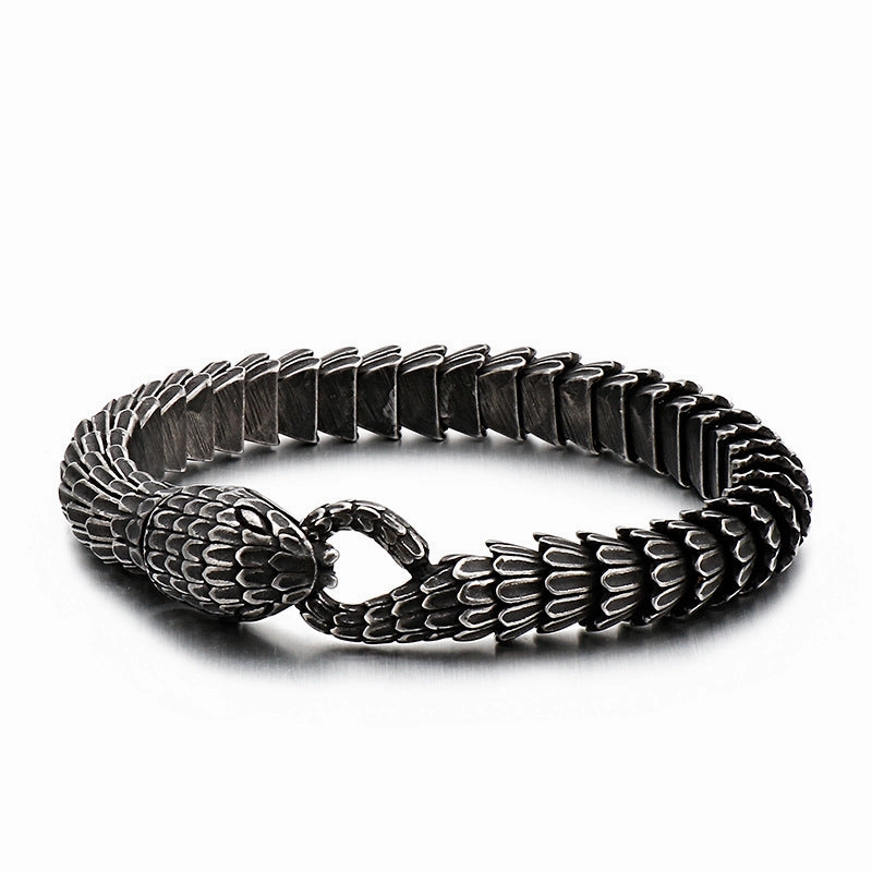 Wholesale Stainless Steel Snake Mens Titanium Steel Bracelet