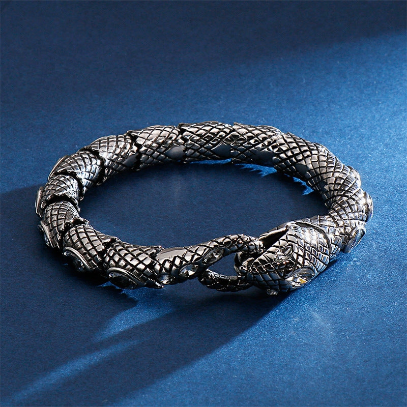 Wholesale Stainless Steel Snake Mens Titanium Steel Bracelet