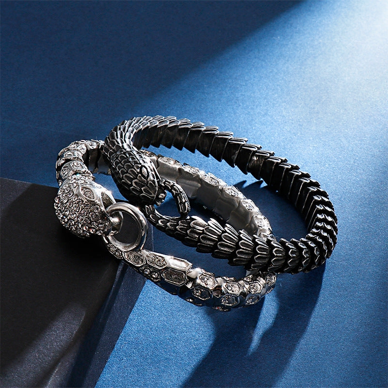 Wholesale Stainless Steel Snake Mens Titanium Steel Bracelet