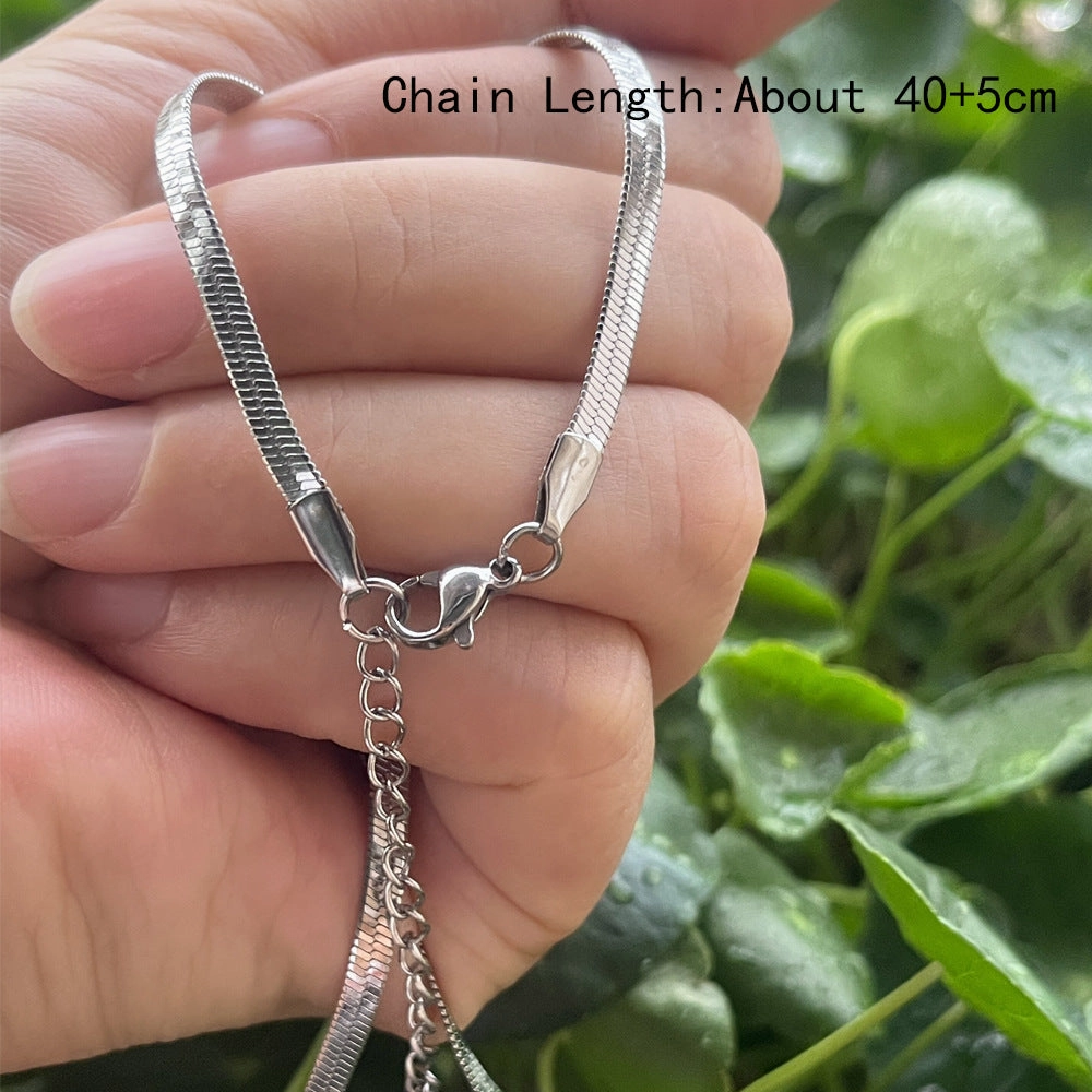 Wholesale Stainless Steel Snow Mountain Pendant Necklace