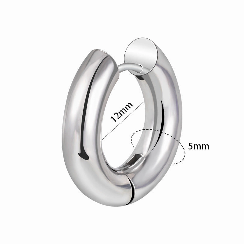 Wholesale Stainless Steel Solid Simple Earrings