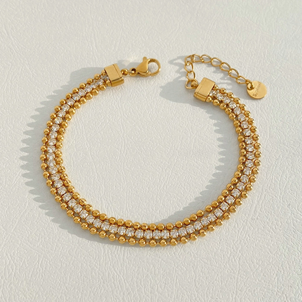 Wholesale Stainless Steel Stacked Electroplated Bracelets