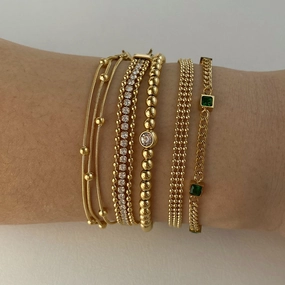 Wholesale Stainless Steel Stacked Electroplated Bracelets