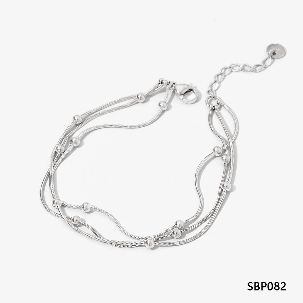 Wholesale Stainless Steel Stacked Electroplated Bracelets