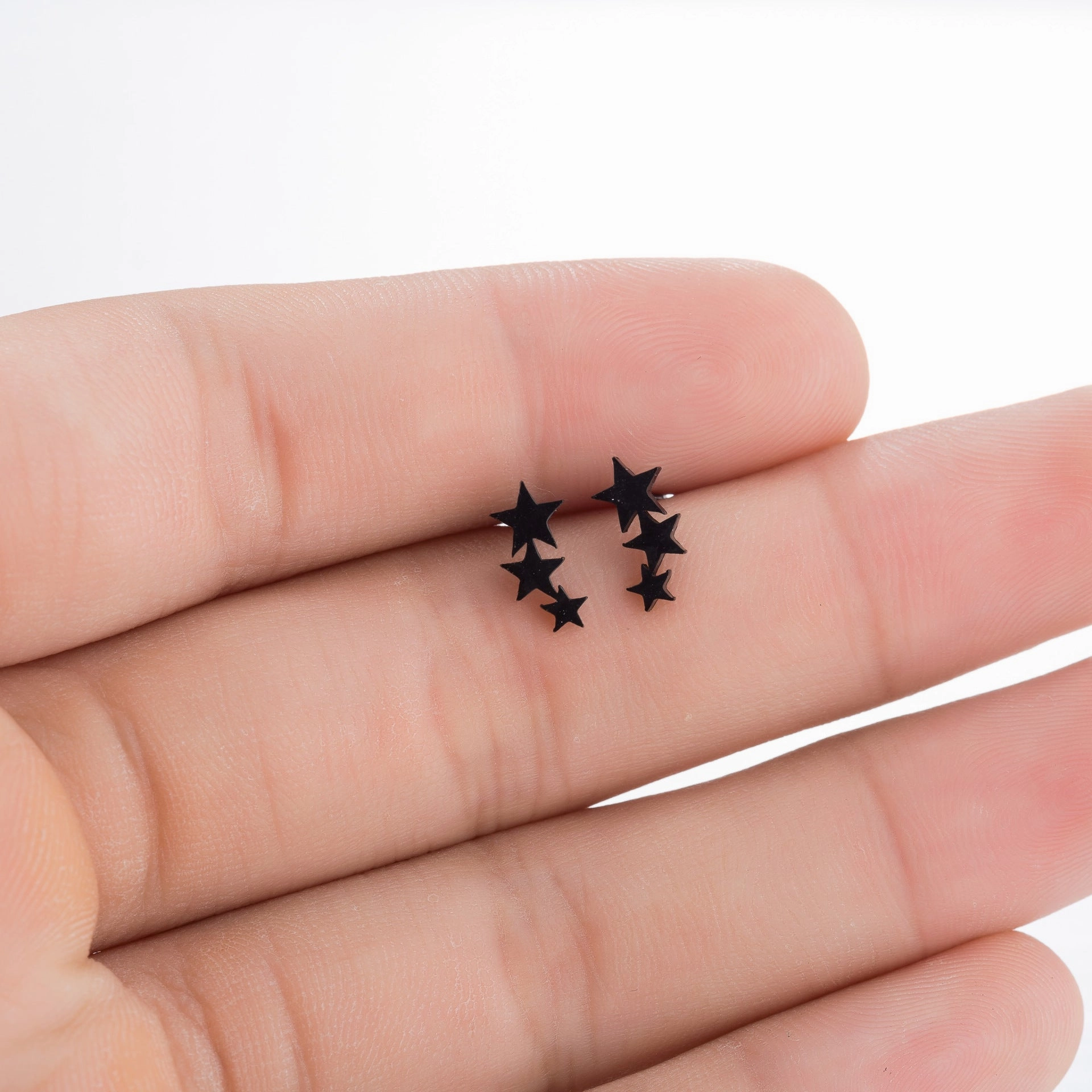 Wholesale Stainless Steel Star Moon Ear Studs