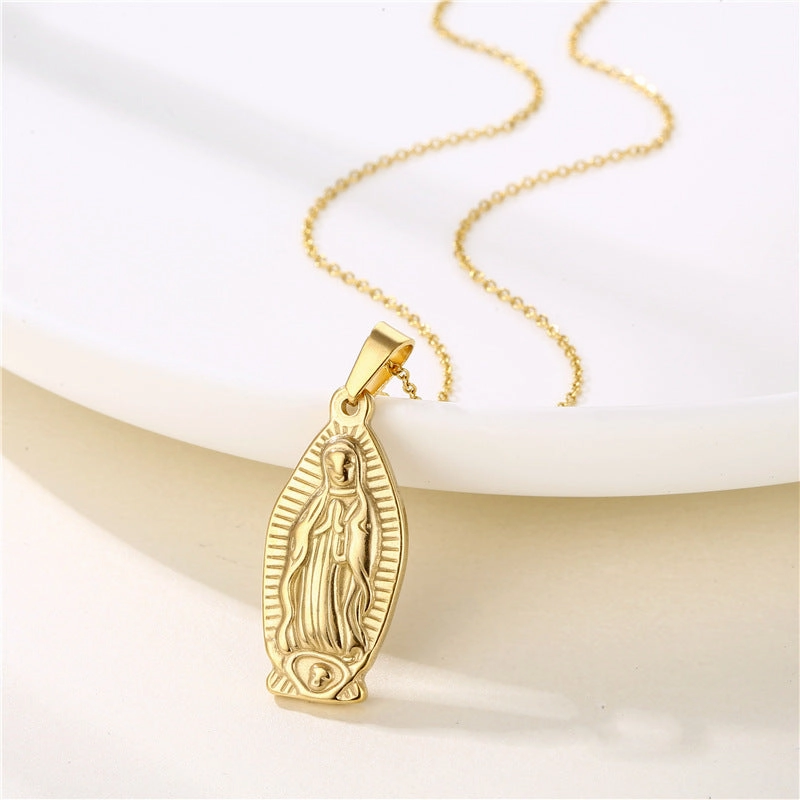 Wholesale Stainless Steel Sunflower Creative Necklace