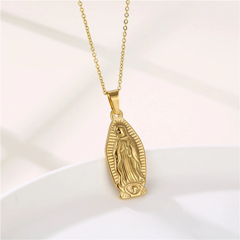 Wholesale Stainless Steel Sunflower Creative Necklace
