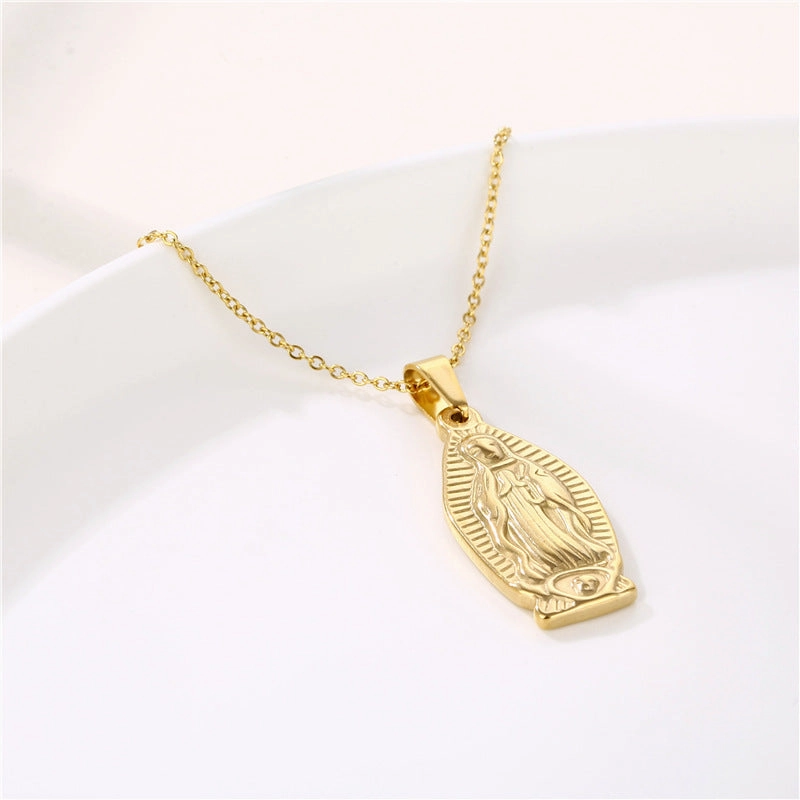 Wholesale Stainless Steel Sunflower Creative Necklace