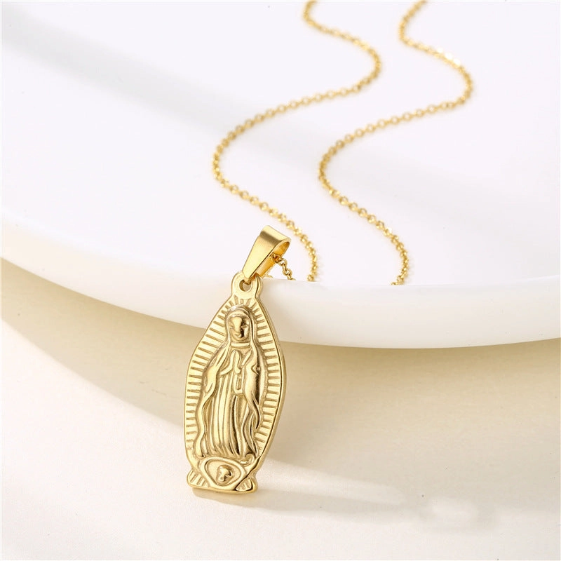 Wholesale Stainless Steel Sunflower Creative Necklace