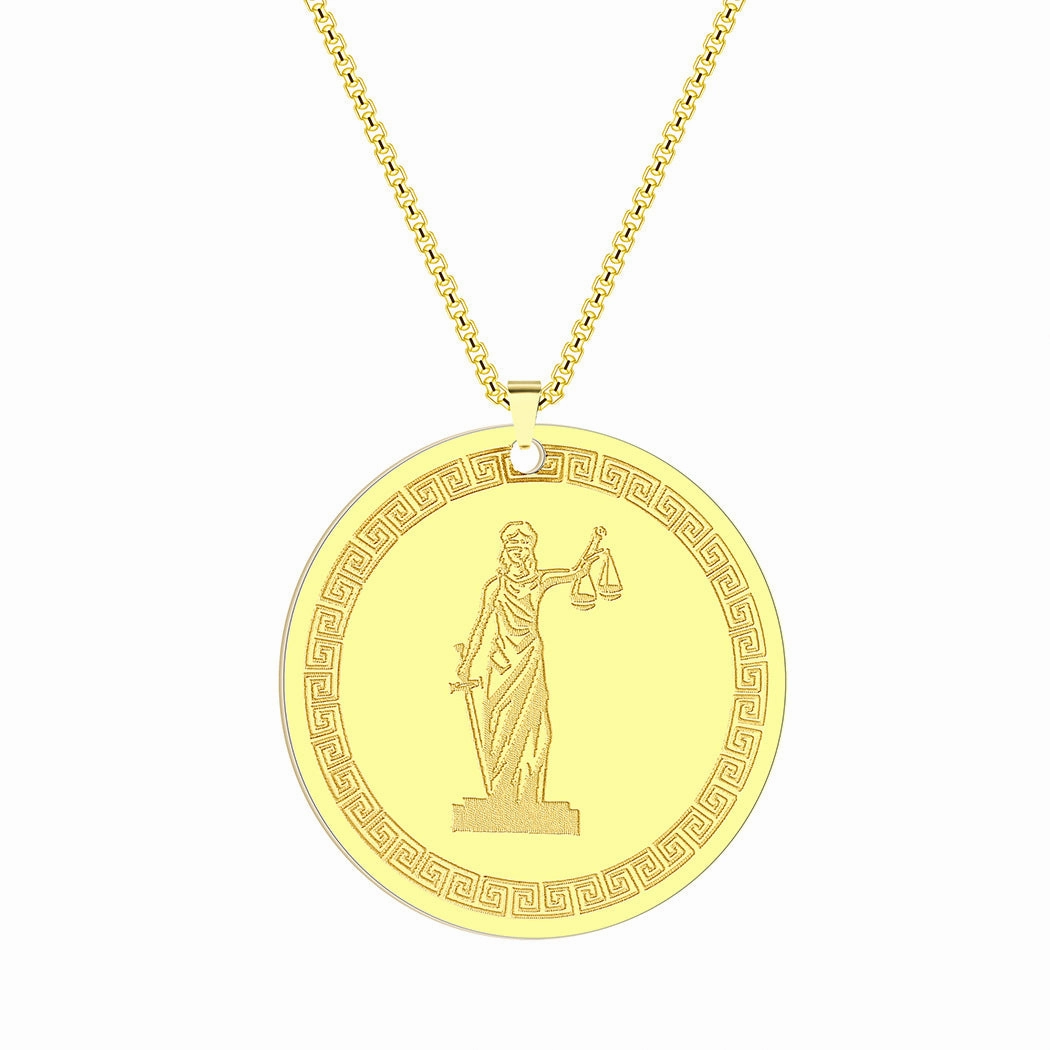 Wholesale Stainless Steel Themis Titan Divine Law and Order Pendant Necklace