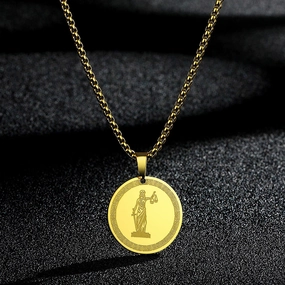 Wholesale Stainless Steel Themis Titan Divine Law and Order Pendant Necklace