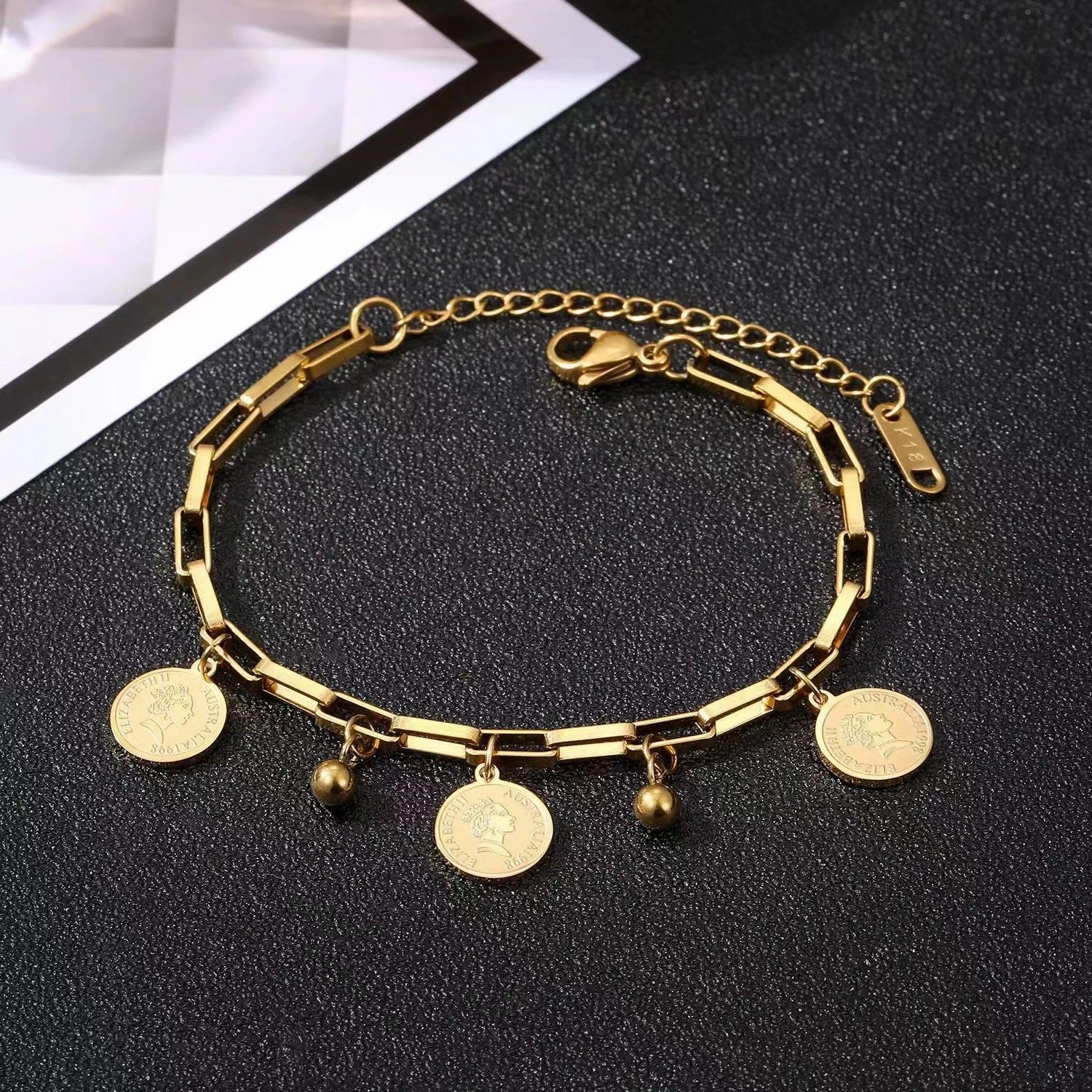 Wholesale Stainless Steel Titanium Steel Head Tag Bracelet