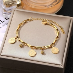 Wholesale Stainless Steel Titanium Steel Head Tag Bracelet