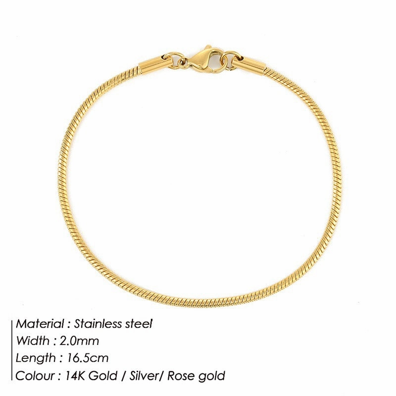 Wholesale Stainless Steel Titanium Steel Simple Bracelet