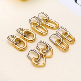 Wholesale Stainless Steel Toggle Love Earrings