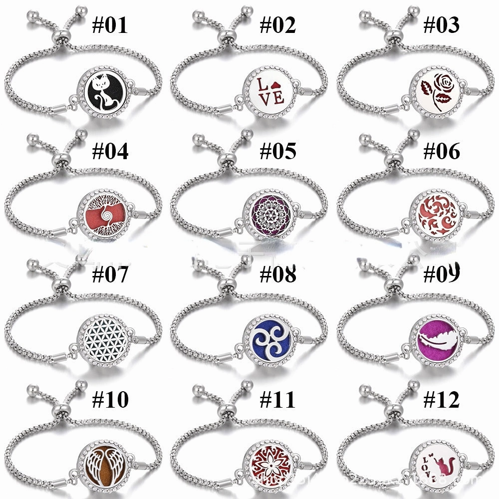 Wholesale Stainless Steel Tree of Life Hollow Aromatherapy Bracelet