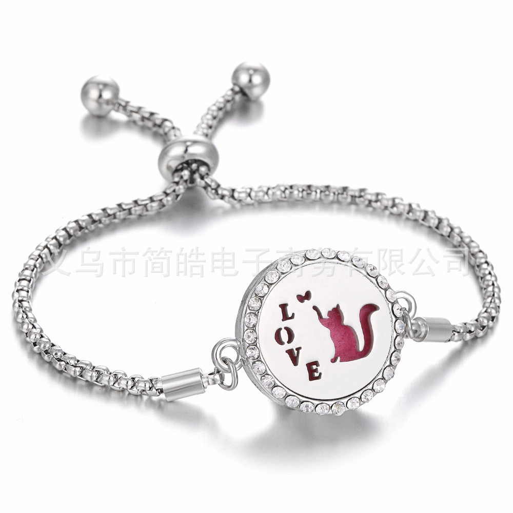 Wholesale Stainless Steel Tree of Life Hollow Aromatherapy Bracelet