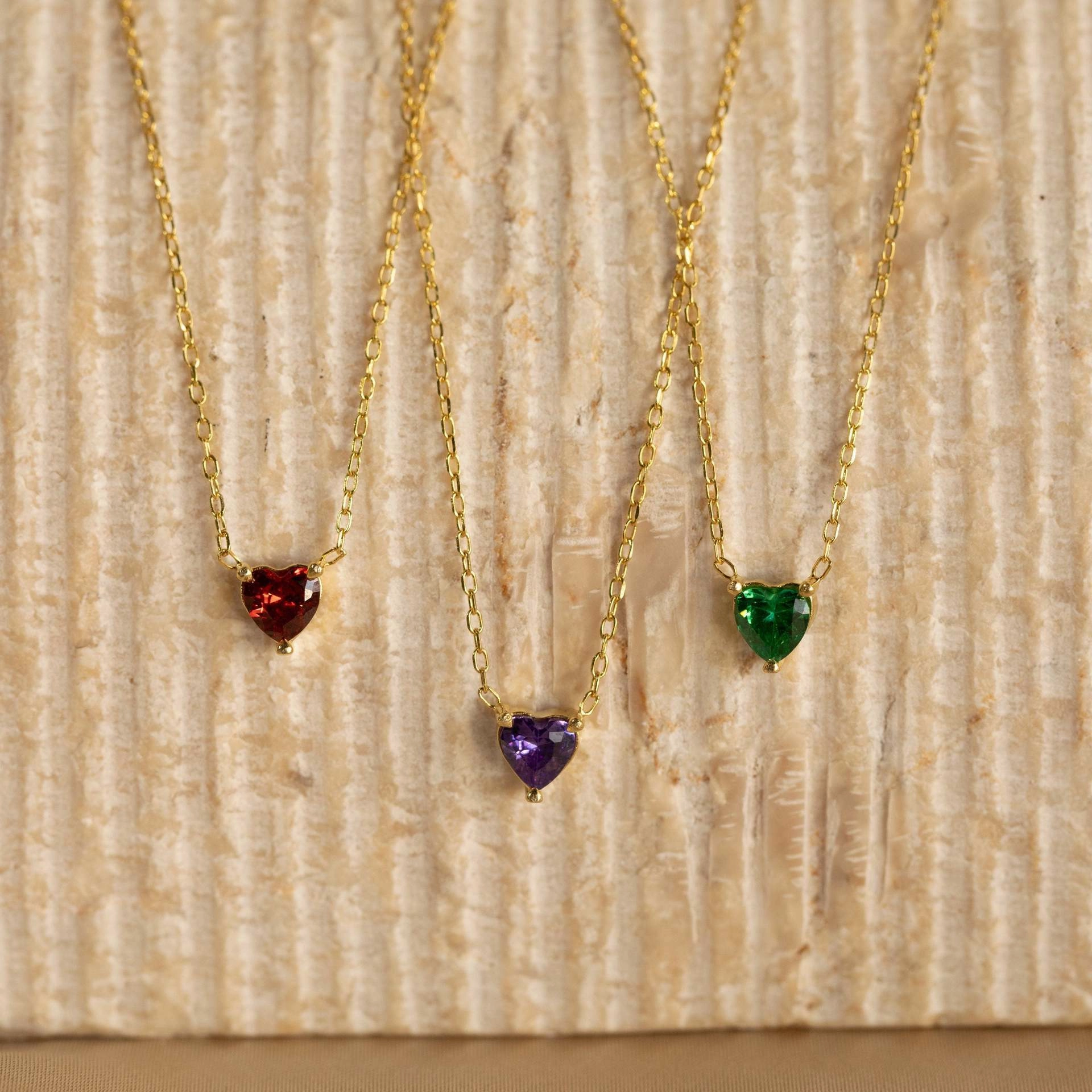 Wholesale Stainless Steel Twelve Birthday Stone Necklaces