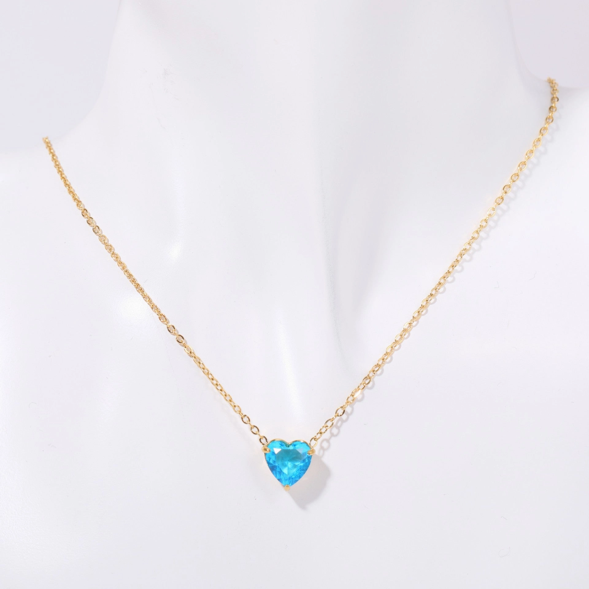 Wholesale Stainless Steel Twelve Birthday Stone Necklaces