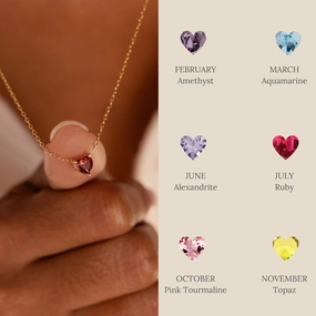 Wholesale Stainless Steel Twelve Birthday Stone Necklaces