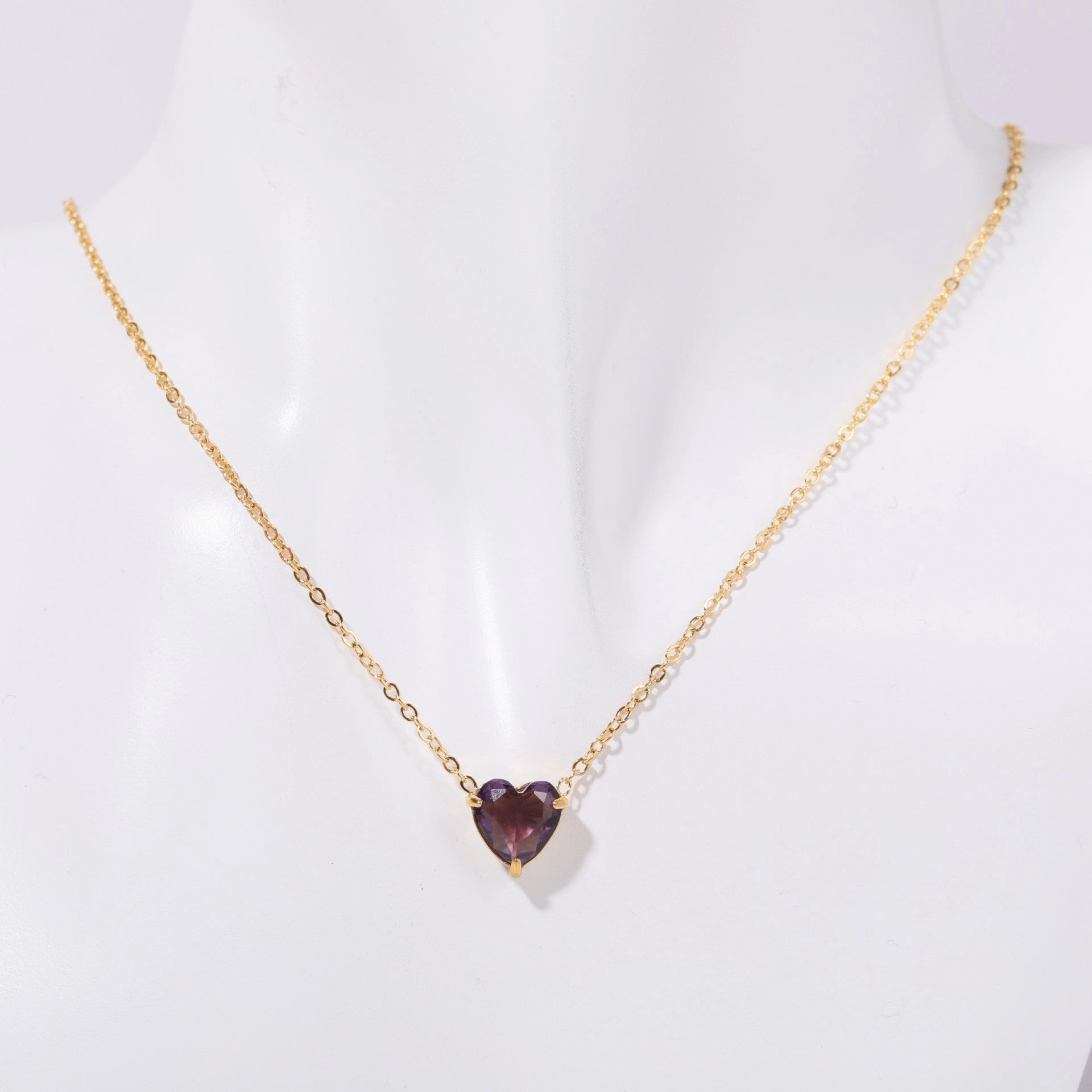 Wholesale Stainless Steel Twelve Birthday Stone Necklaces