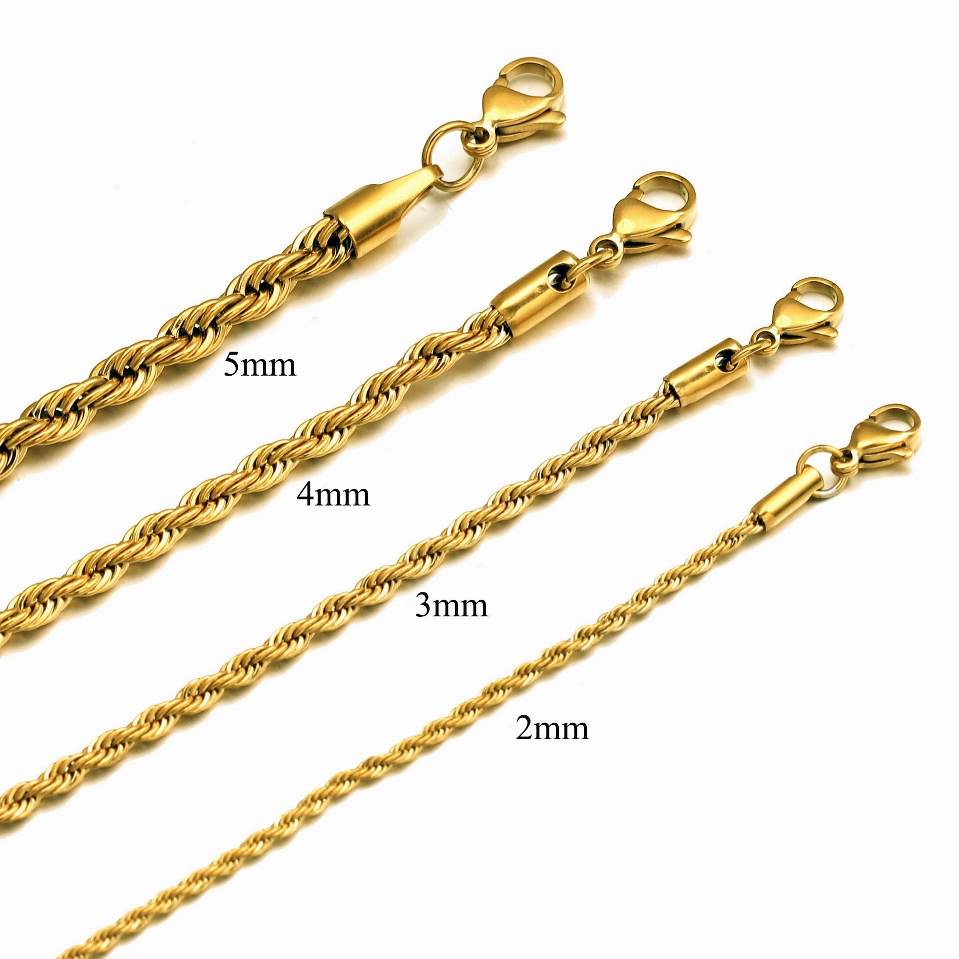Wholesale Stainless Steel Twist Bracelet Gold Plated Braided Chain
