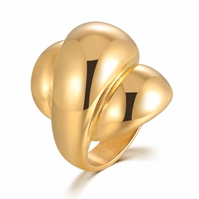 Wholesale Stainless Steel Vacuum Electroplated Flower Ring