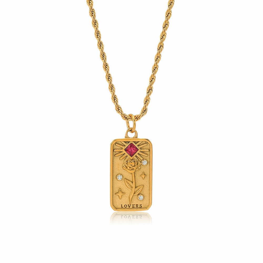 Wholesale Stainless Steel Vastel Tarot Creative Necklace
