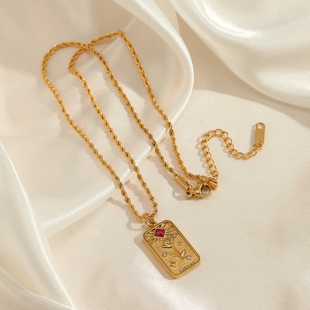 Wholesale Stainless Steel Vastel Tarot Creative Necklace