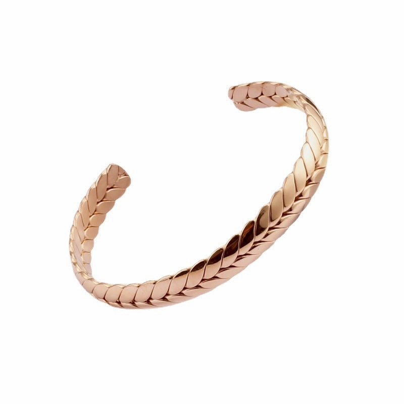 Wholesale Stainless Steel Wheat Ear Open Bracelet
