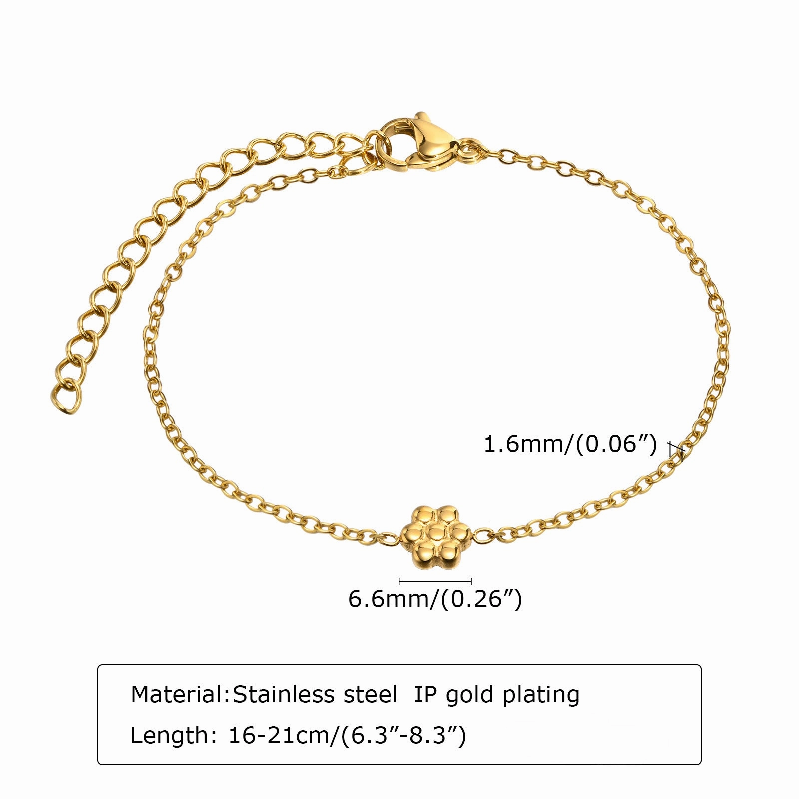 Wholesale Stainless Steel Zircon Adjustable Bracelet