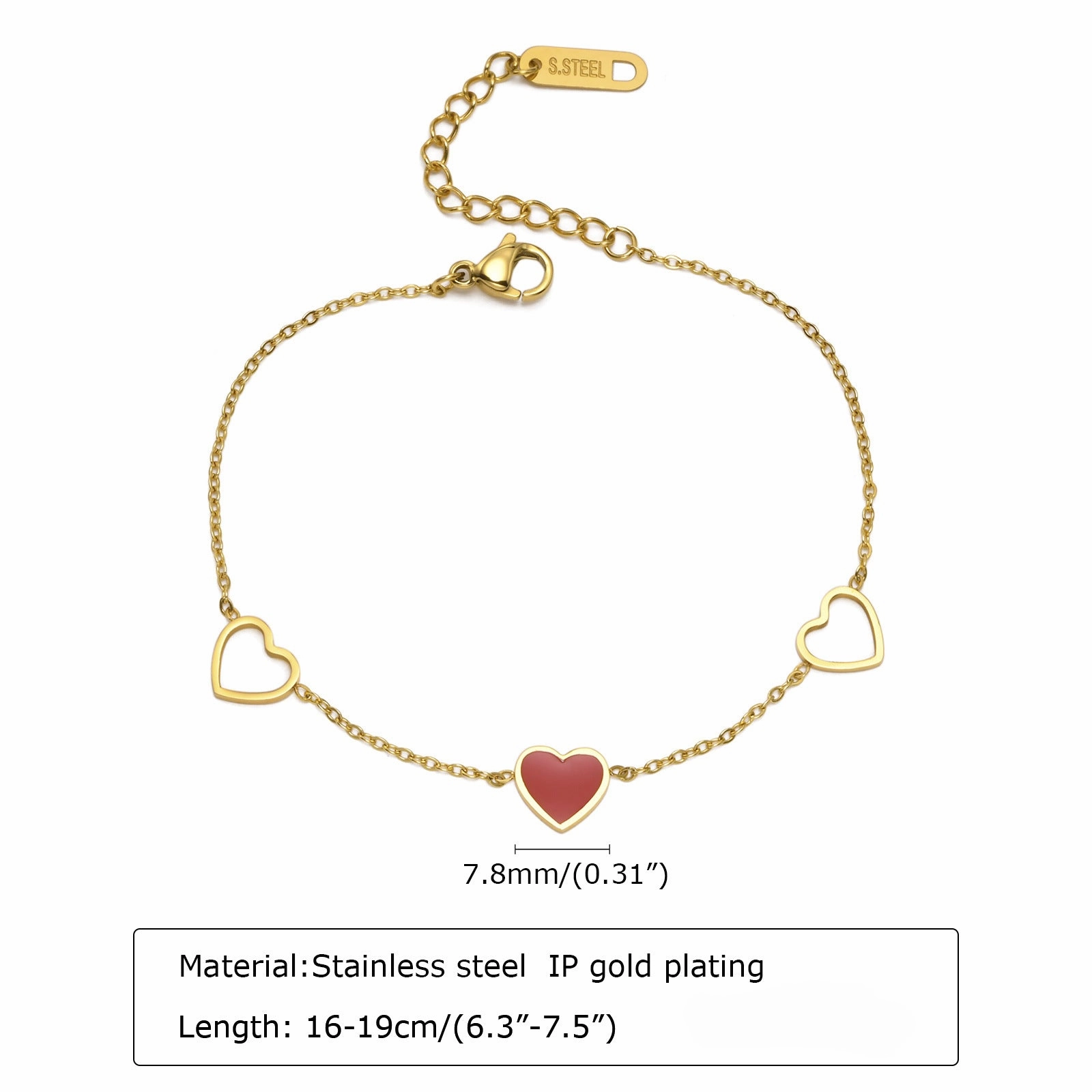Wholesale Stainless Steel Zircon Adjustable Bracelet