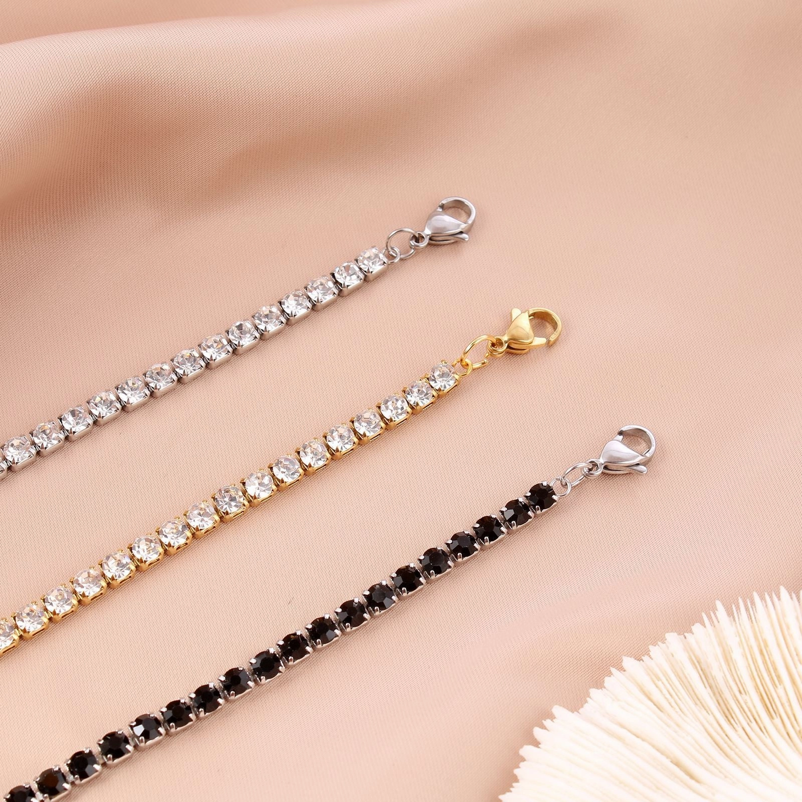 Wholesale Stainless steel zircon diamond cool style bracelet