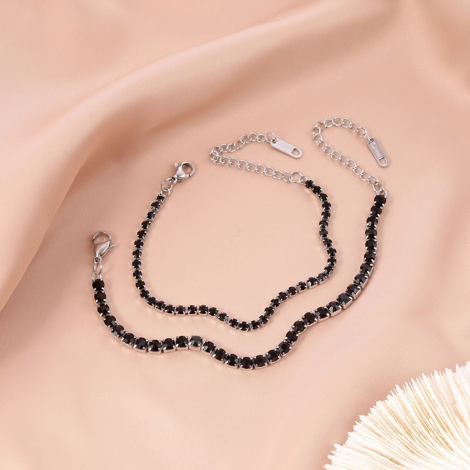 Wholesale Stainless steel zircon diamond cool style bracelet