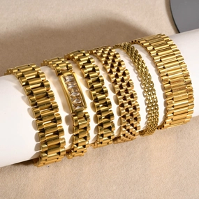 Wholesale Stainless Steel Zircon Watch Strap Bracelet