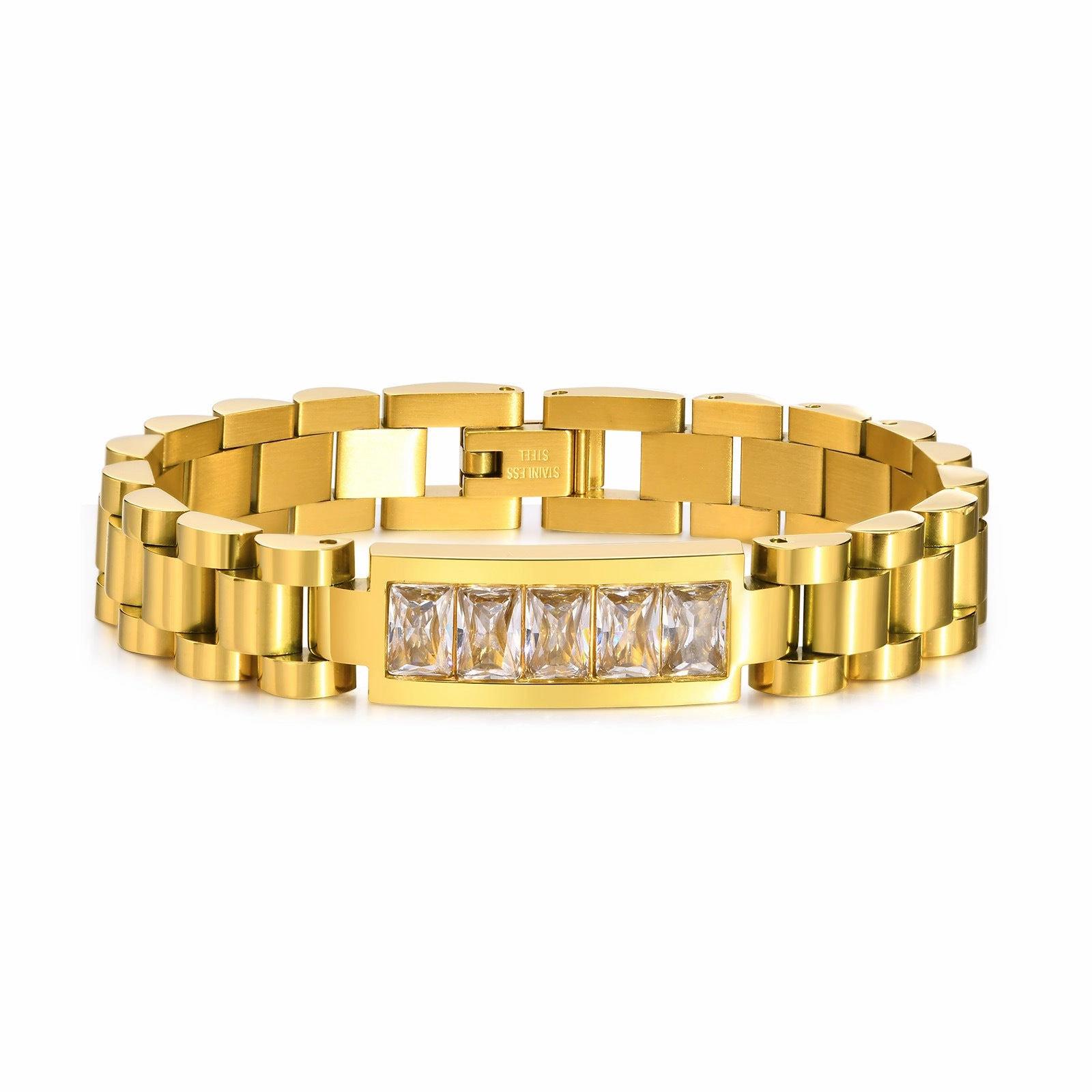 Wholesale Stainless Steel Zircon Watch Strap Bracelet
