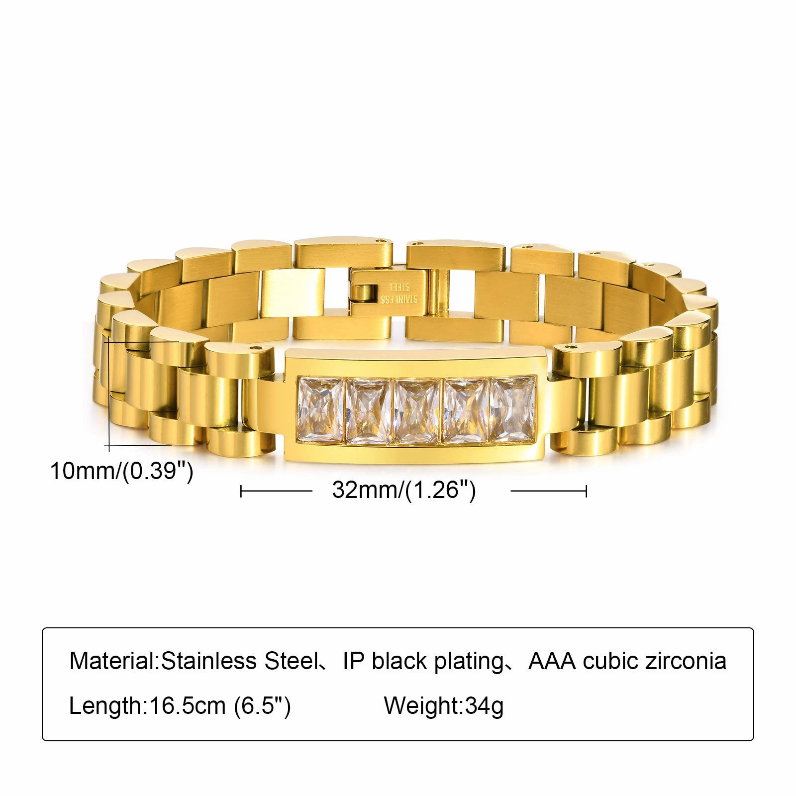 Wholesale Stainless Steel Zircon Watch Strap Bracelet