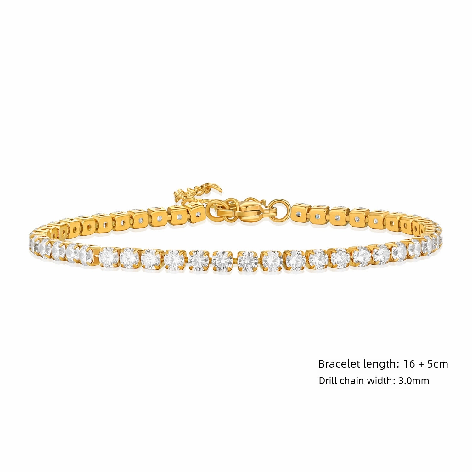 Wholesale Stainless Steel Zirconia Stone Claw Chain Bracelet