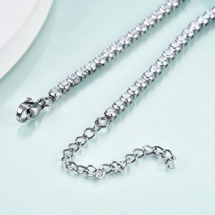 Wholesale Stainless Steel Zirconia Stone Claw Chain Bracelet