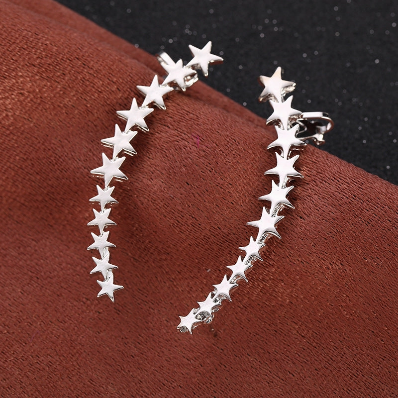 Wholesale Star Alloy Clip Earrings