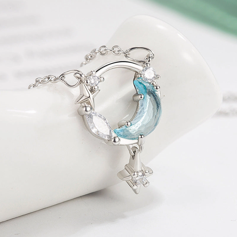 Wholesale Star and Moon Pendant Alloy Pendant Necklace