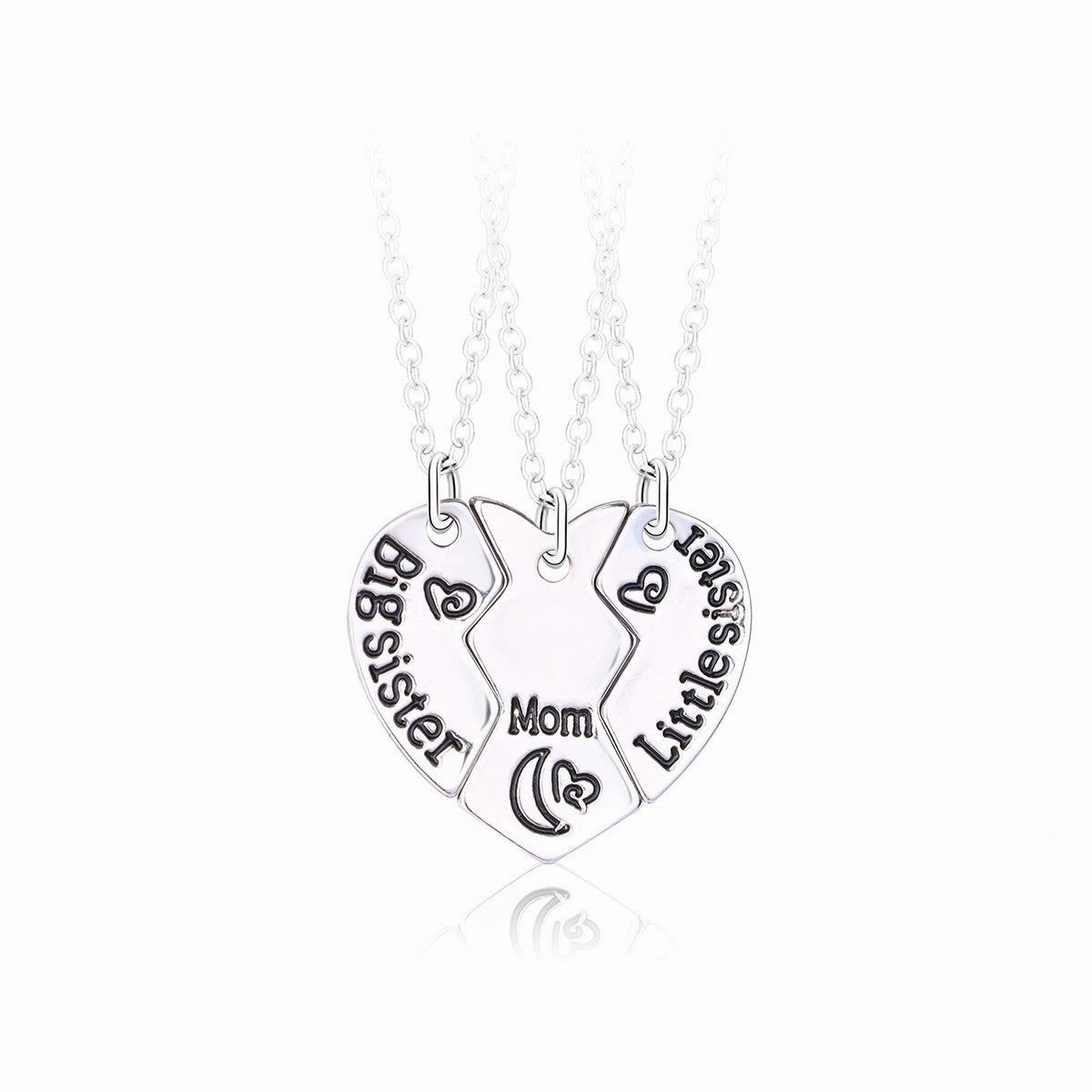 Wholesale Star and Moon Trio Alloy Dripping Oil Stitching Round Pendant Necklace Set