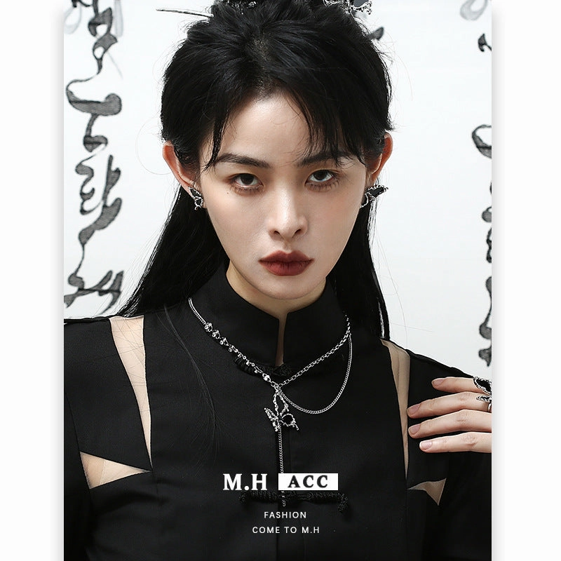 Wholesale Star Butterfly Retro Style Choker Neck Jewelry