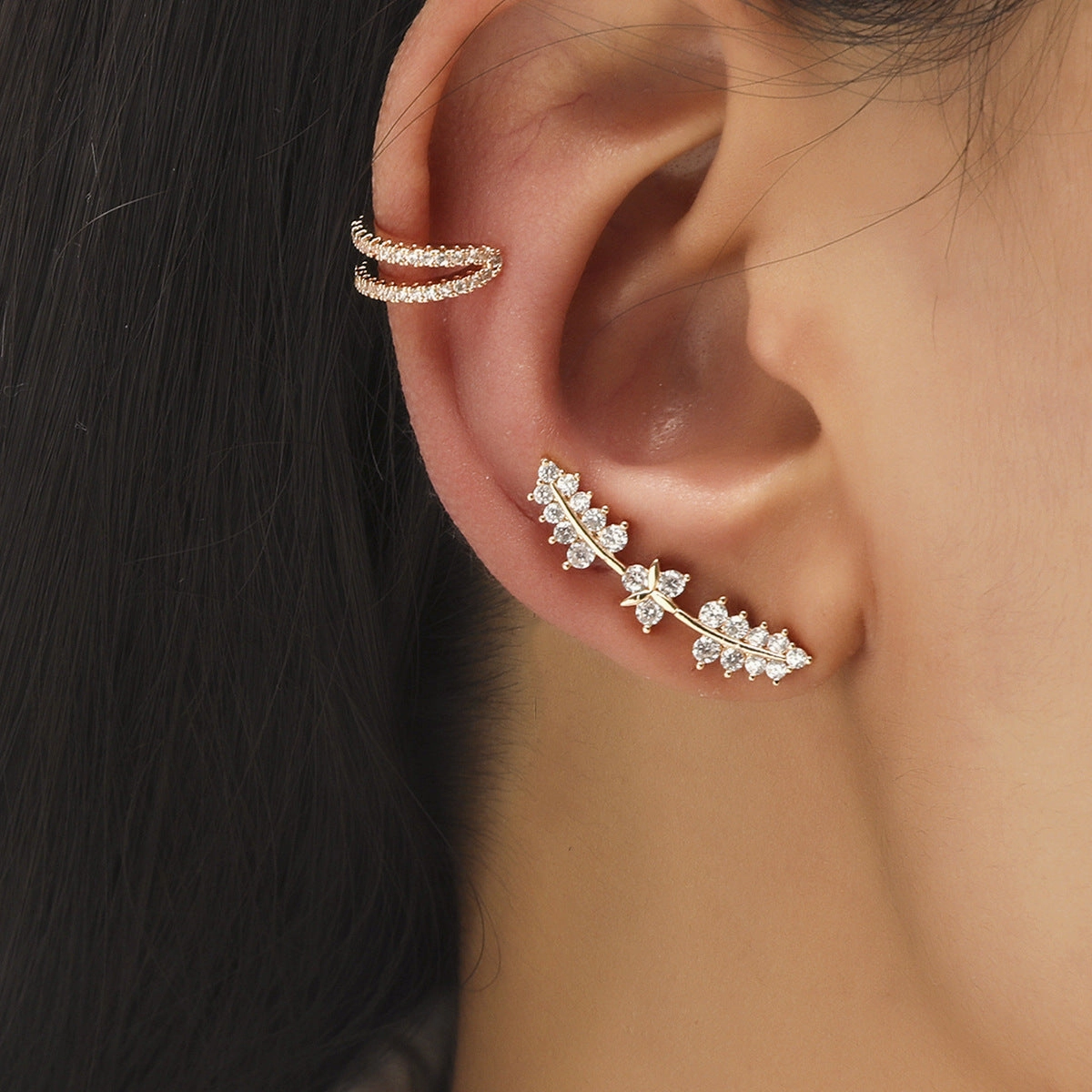 Wholesale Star Flower Alloy Stud Earrings Set