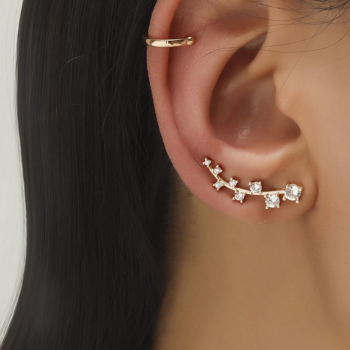 Wholesale Star Flower Alloy Stud Earrings Set