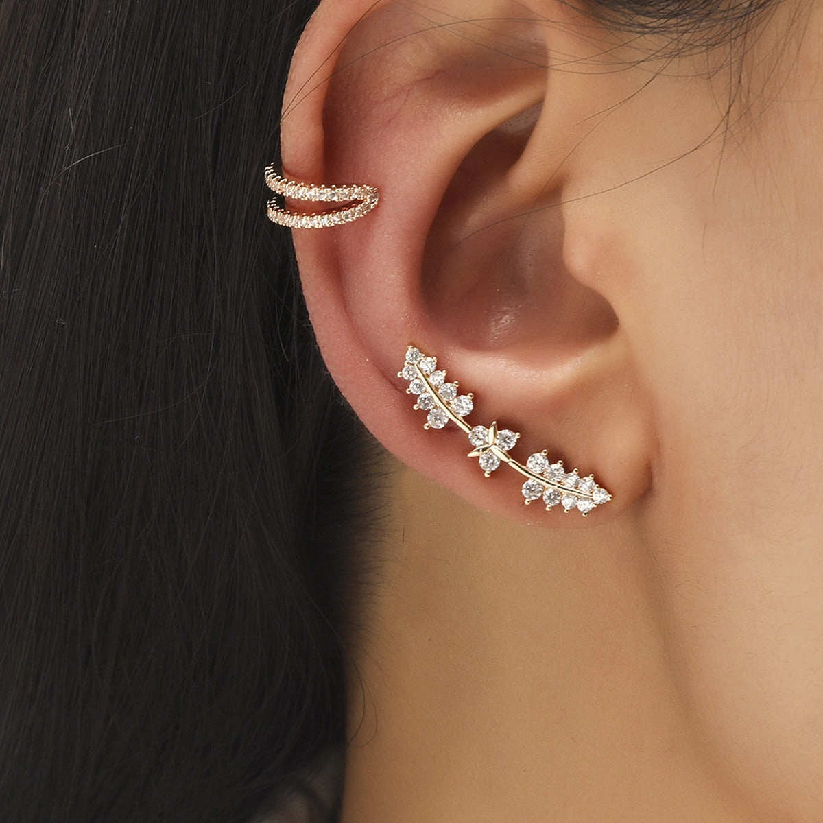 Wholesale Star Flower Alloy Stud Earrings Set